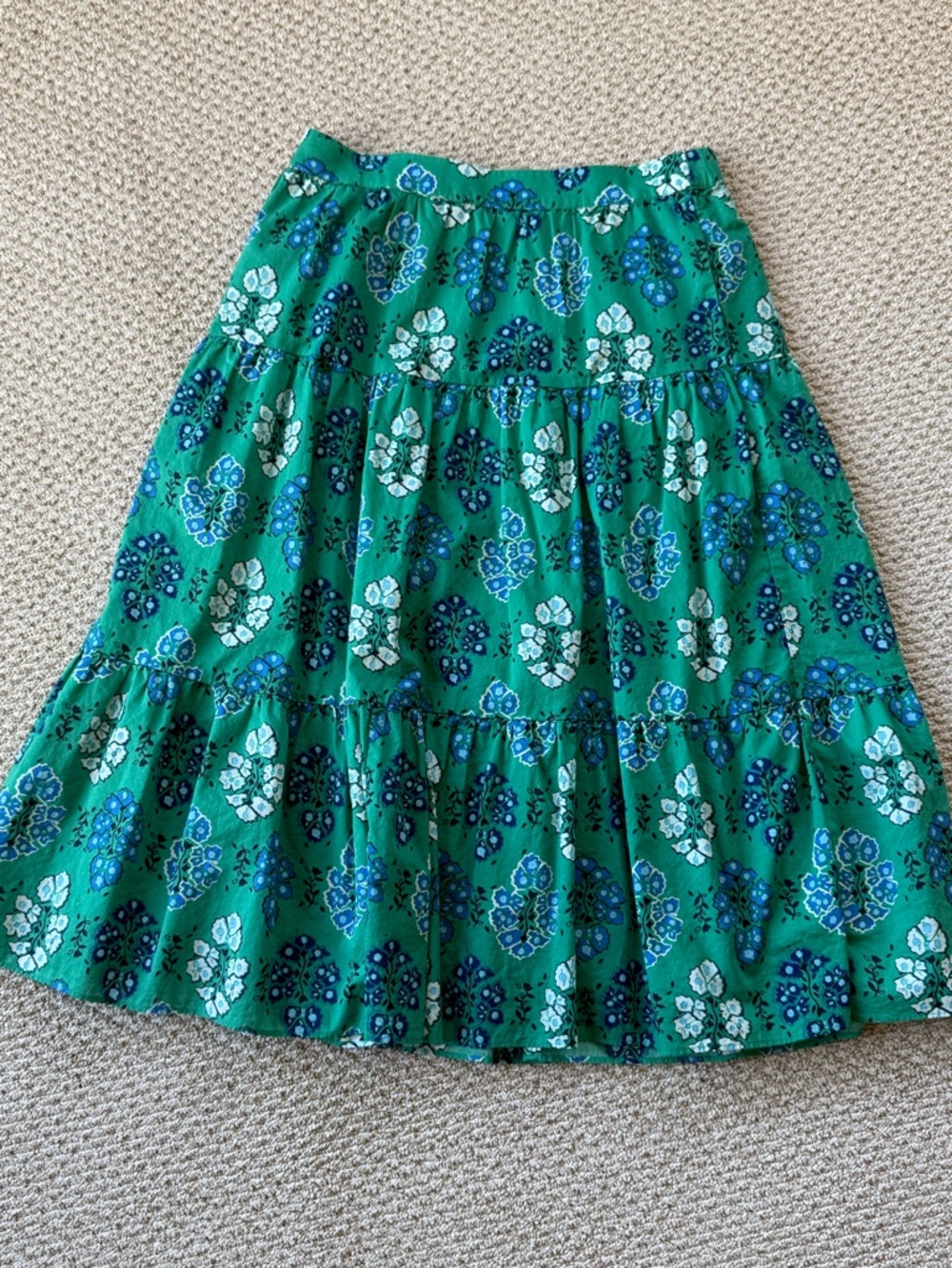 Jcrew floralTiered Midi Skirt